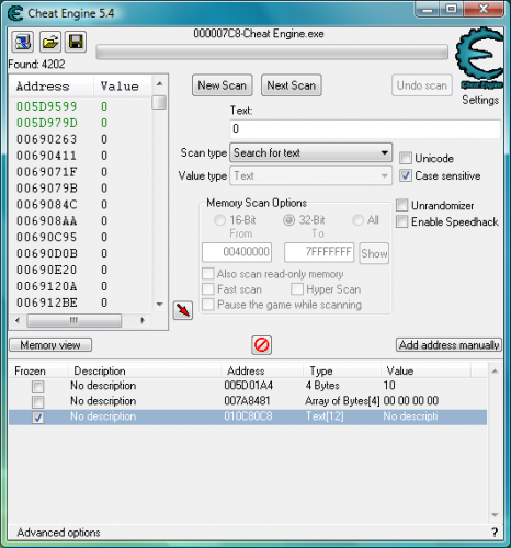 Cheat Engine (CE) - Descargar 6.2