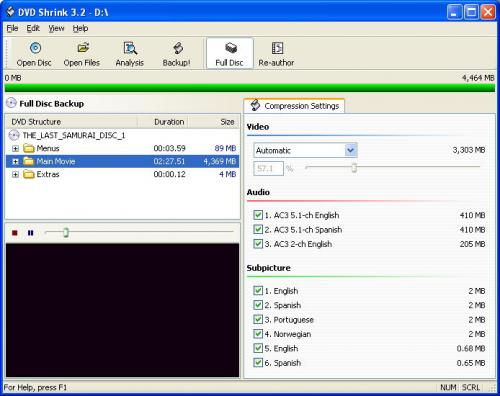 DVD Shrink - Descargar 3.2.0.15